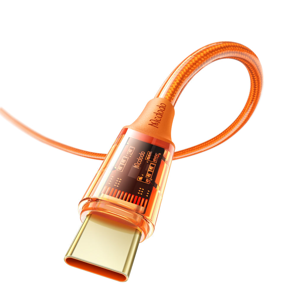 CA-2093 Type-C 6A Transparent Data Cable 1.8m