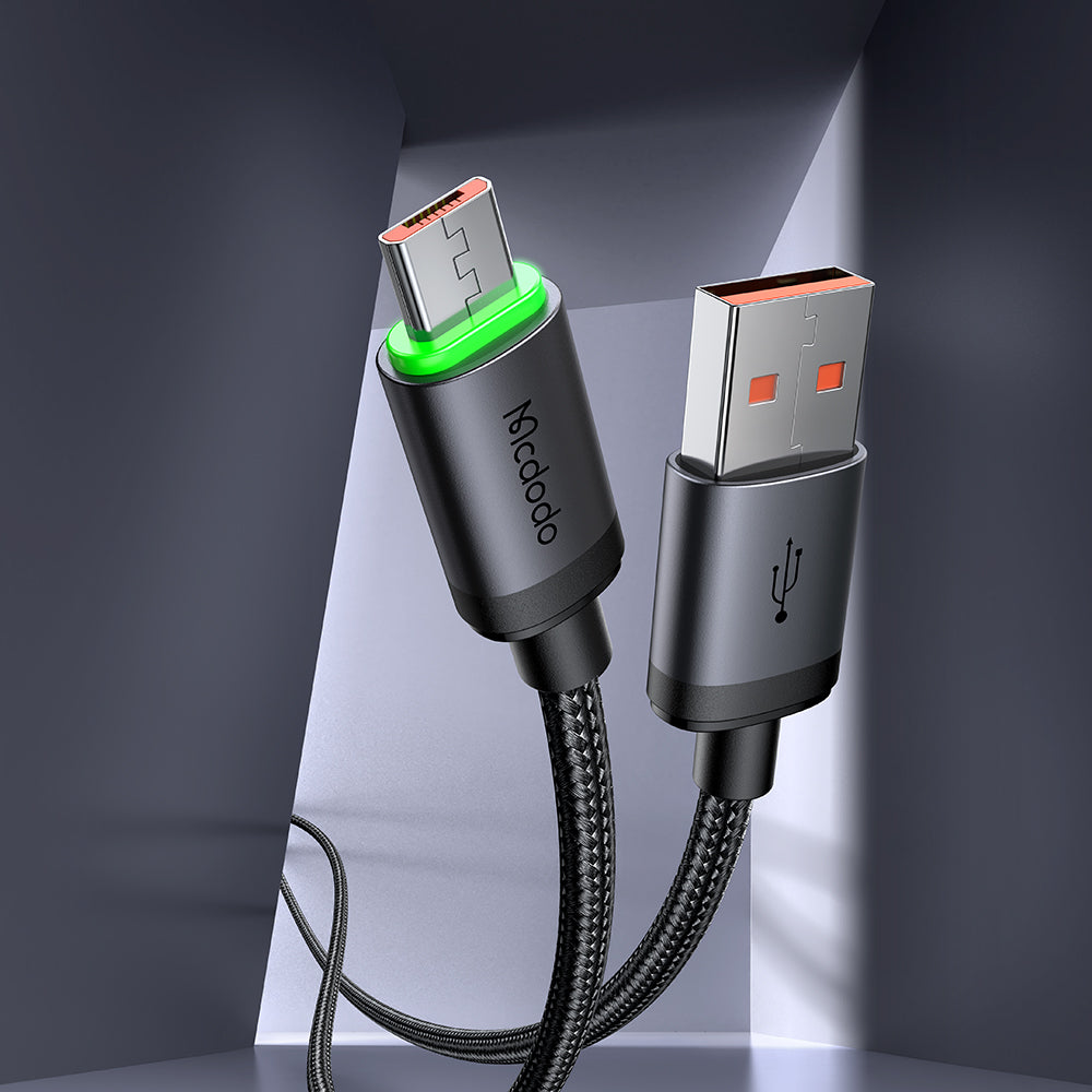 CA-3990 USB-A to Micro USB Cable with Charging Light 1m