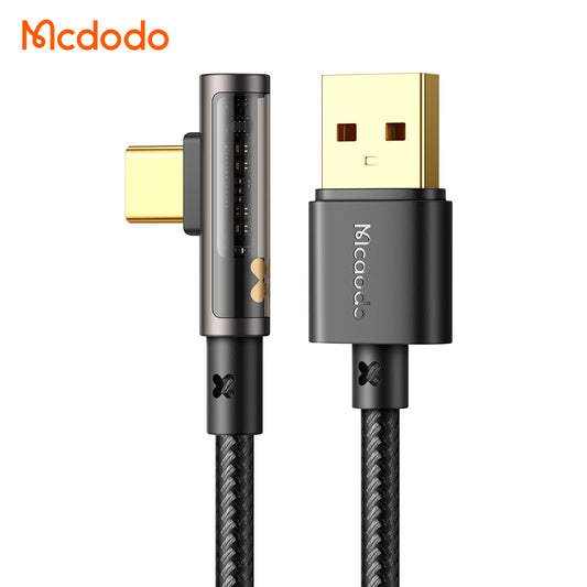 CA-3380 90 Degree Type-C 6A Data Cable 1.2m