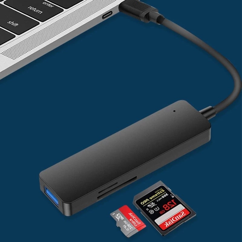 Hub USB-C - 2X USB 2.0 + USB 3.0 + MicroSD/SD